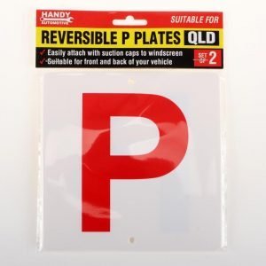 P Plate QLD Red & Green Reversible 2pk