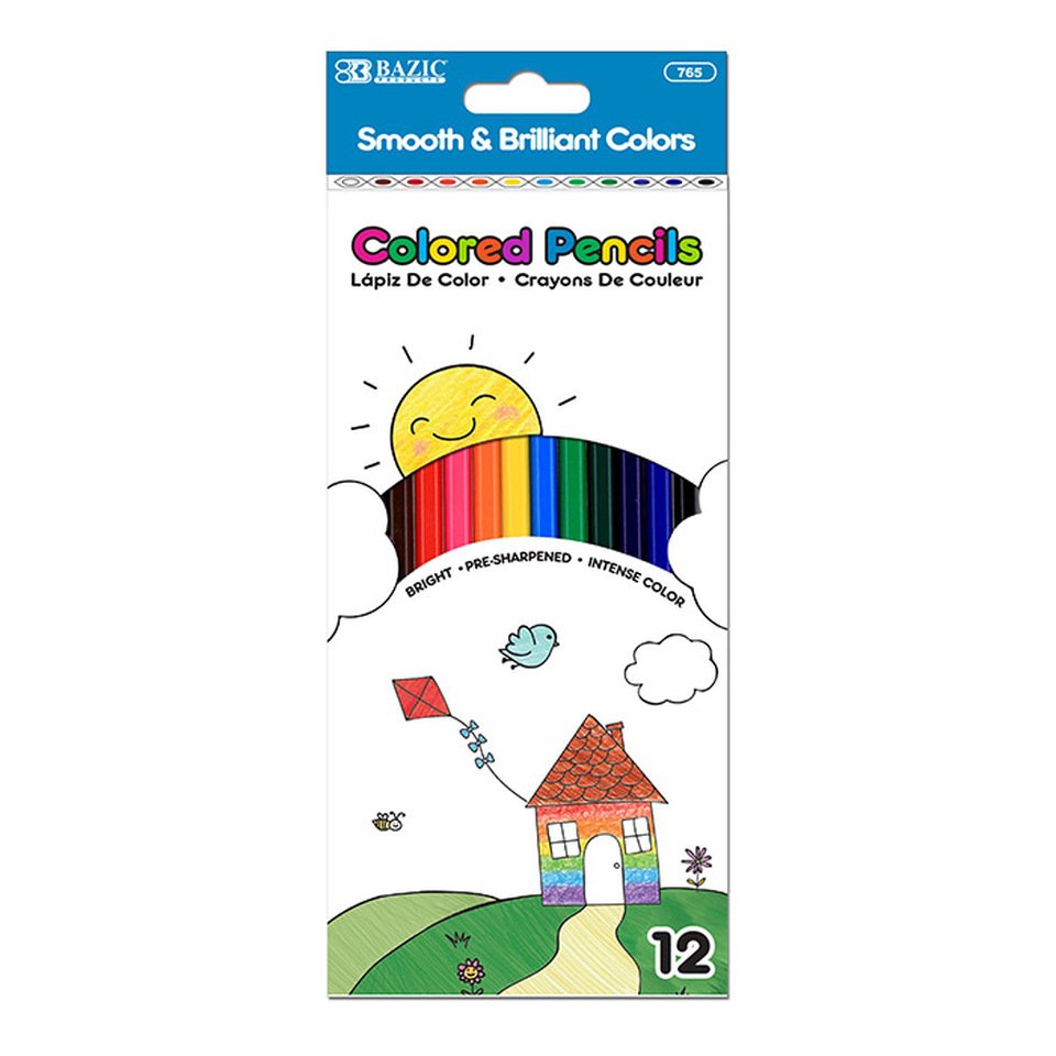Bazic Colored Pencils - 12 Pack