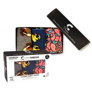 Cosy Threads Funky Novelty Socks Gift Pack - 3 Pack