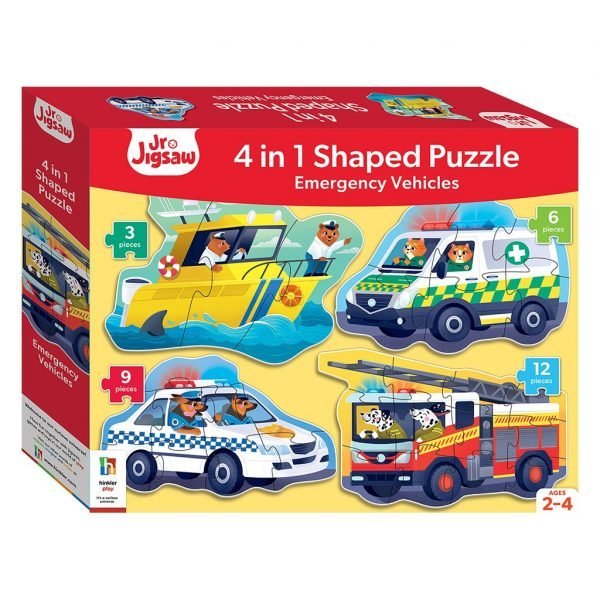 Junior Jigsaw Shaped 4-in-1: Emergency Vehicles