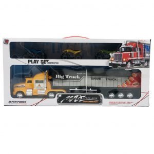 Large Truck With 3 Quad Bikes Cars Playset