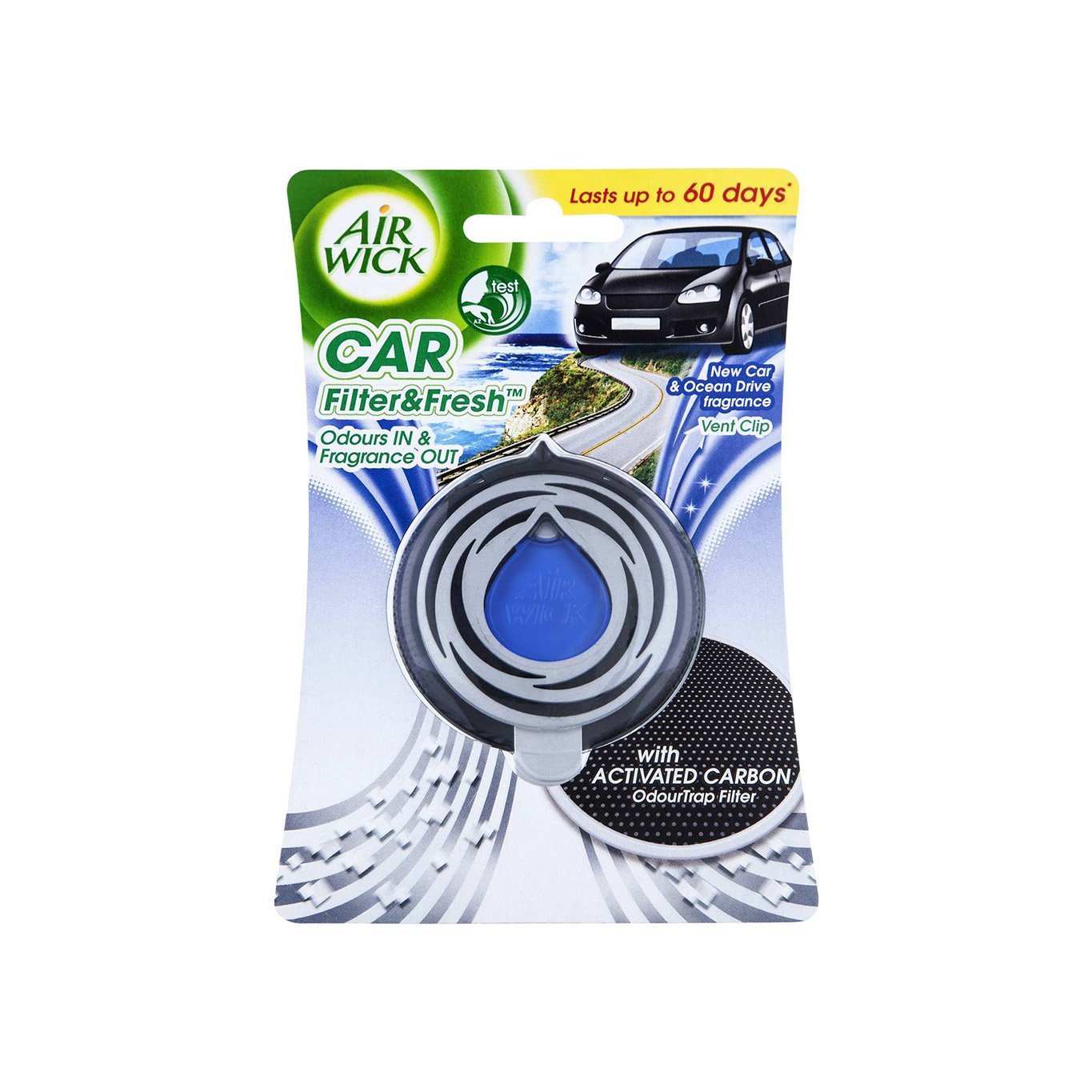 Air Wick Car Filter & Fresh Vent Clip Air Freshener - New Car & Ocean Drive