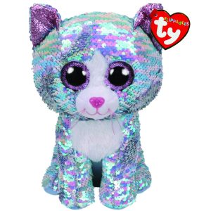 Ty Beanie Boos - Sequin Flippables - Whimsy The Cat - Medium