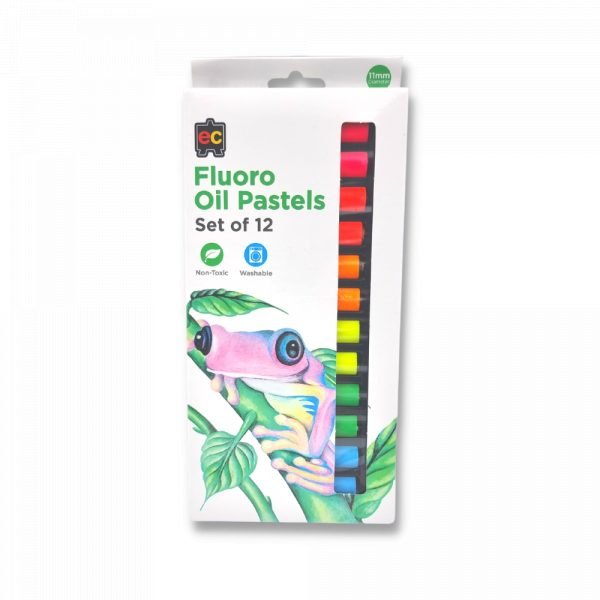 Educational Colours Fluoro Oil Pastels 12 Pack