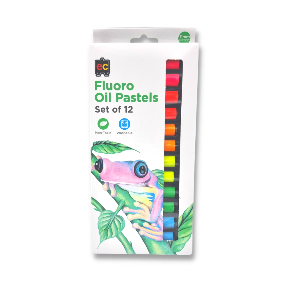 Educational Colours Fluoro Oil Pastels 12 Pack