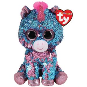 Ty Beanie Boos - Sequin Flippables - Celeste The Unicorn - Medium