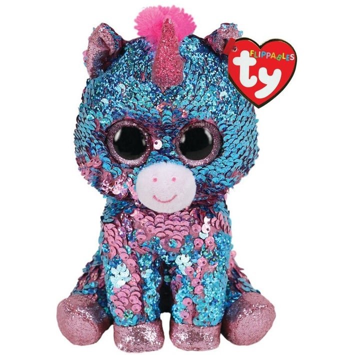 Ty Beanie Boos - Sequin Flippables - Celeste The Unicorn - Medium