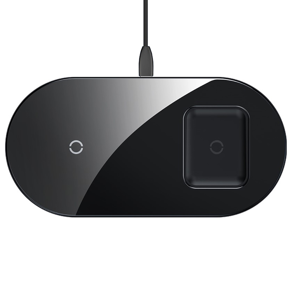 Baseus 2-in-1 Wireless Charger - Black