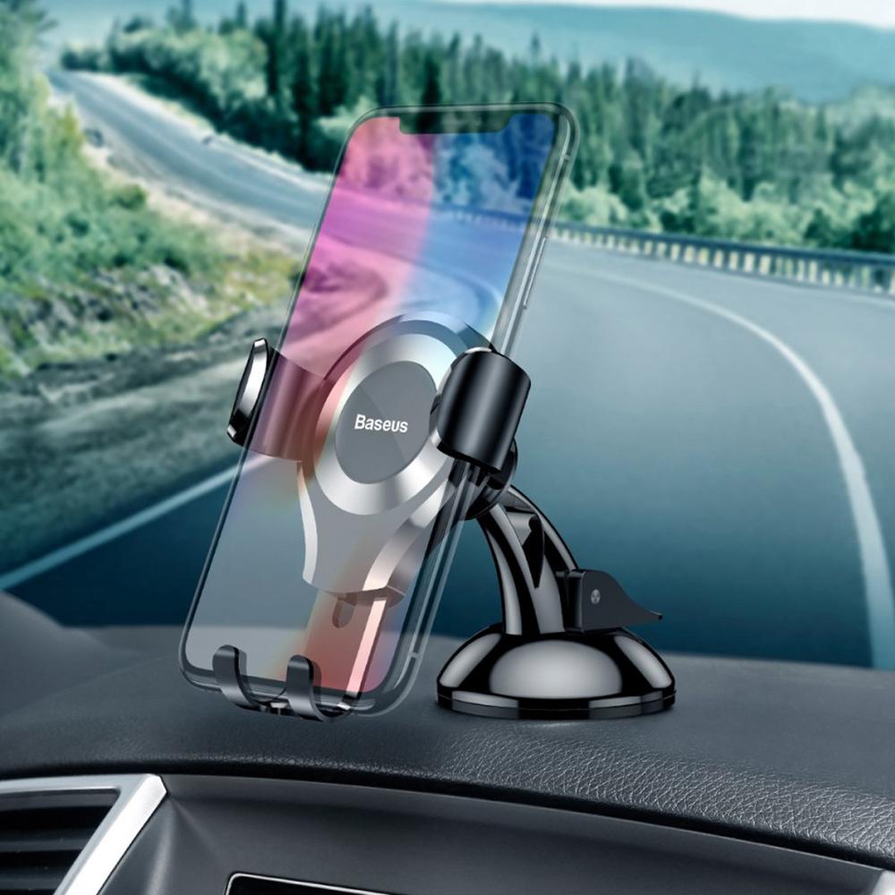 Baseus Gravity Osculum Auto-Lock Suction Cup Car Mount Phone Holder - Image 6