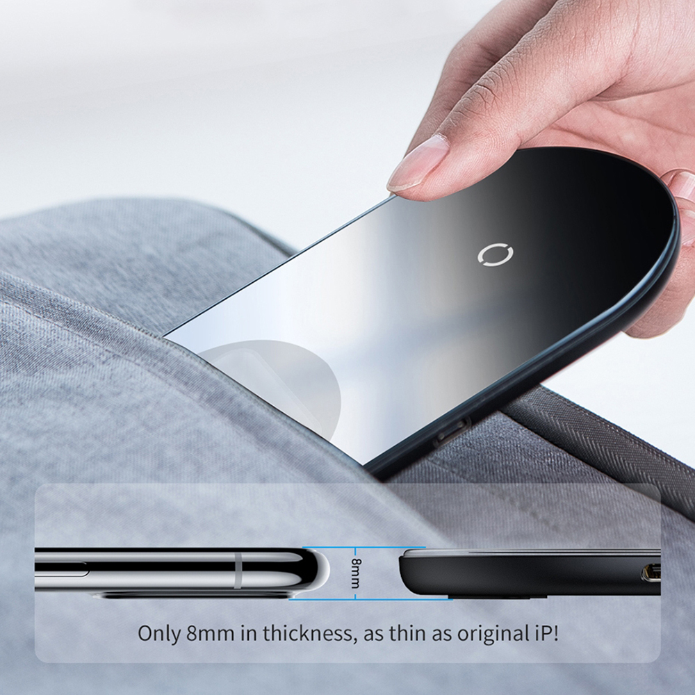 Baseus 2-in-1 Wireless Charger - Black - Image 2
