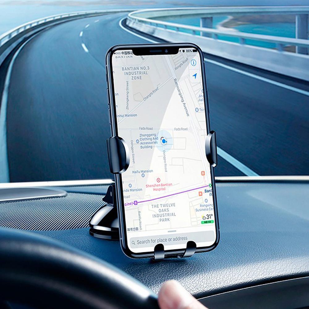 Baseus Gravity Osculum Auto-Lock Suction Cup Car Mount Phone Holder - Image 5