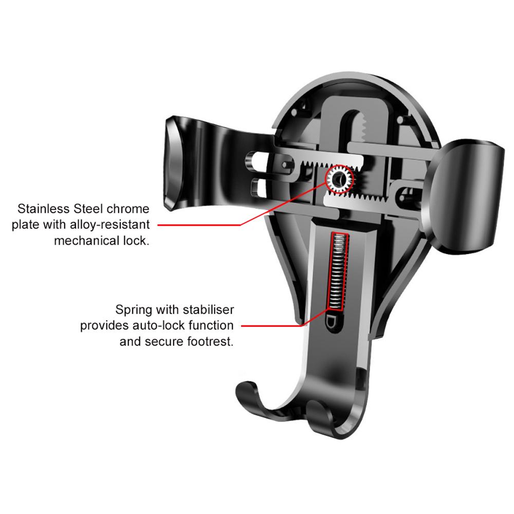 Baseus Gravity Osculum Auto-Lock Suction Cup Car Mount Phone Holder - Image 7