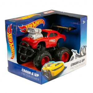 Hot Wheels Crash & Up Friction Car - 13cm - Assorted