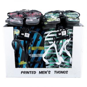 Thongs Mens Printed 4 Assorted Designs