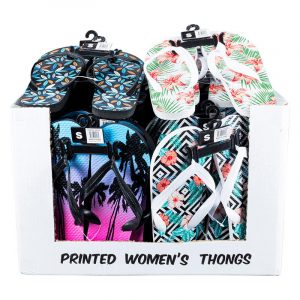 Thongs Womens Printed 4 Assorted Designs