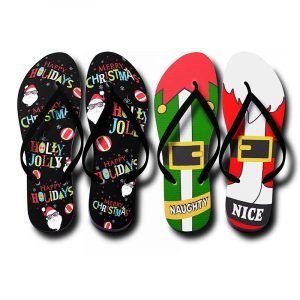 Thongs Christmas Adults 2 Assorted Designs 4 Sizes: S, M, L & XL