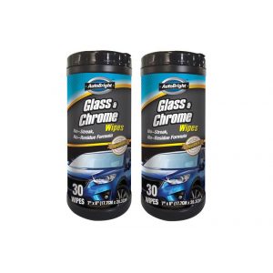 AutoBright Auto Glass & Chrome Wipes - 30 Pack