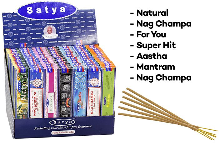 Satya Assorted Incense In Display