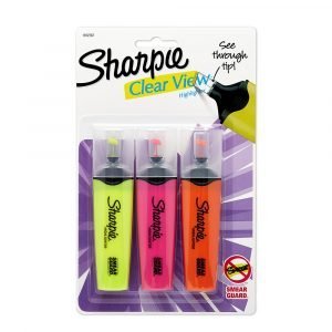 Sharpie Clear View Highlighters - Assorted - 3 Pack