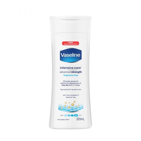 Vaseline Body Lotion Advanced Strength Fragrance Free 225ml