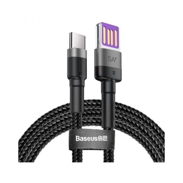 Baseus Type-C to Double-sided USB Quick Charging Cable - Black - 1m