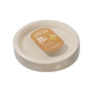 Lemon & Lime ECO Sugarcane Side Plate Natural 30 Pack - 18cm
