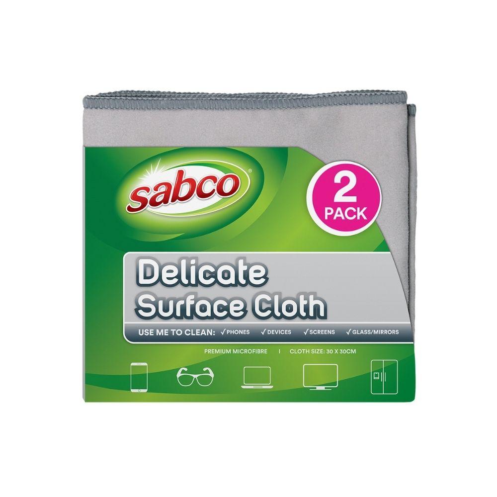 Sabco Delicate Surface Microfibre Cloths - 2 Pack