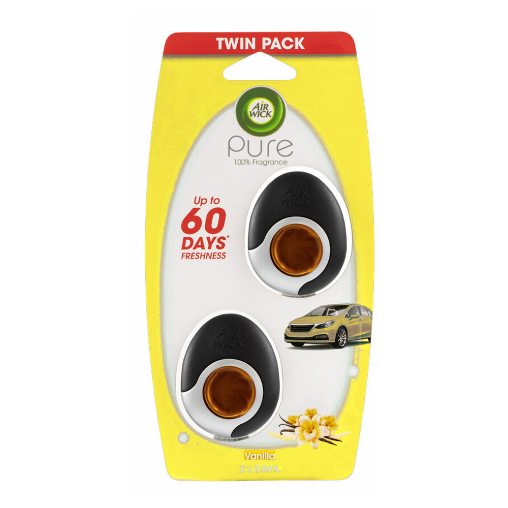 Air Wick Pure Vanilla Car Air Freshener 2.5ml Twin Pack