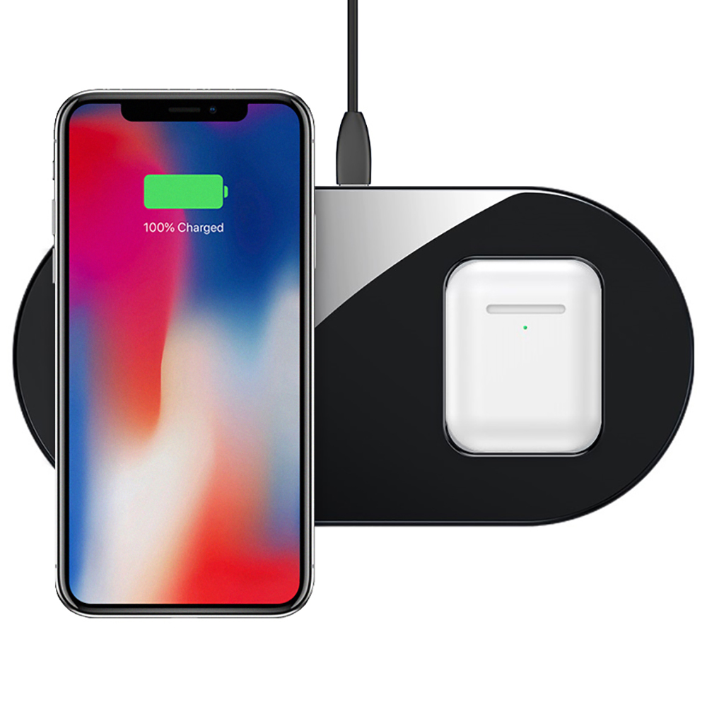Baseus 2-in-1 Wireless Charger - Black - Image 4
