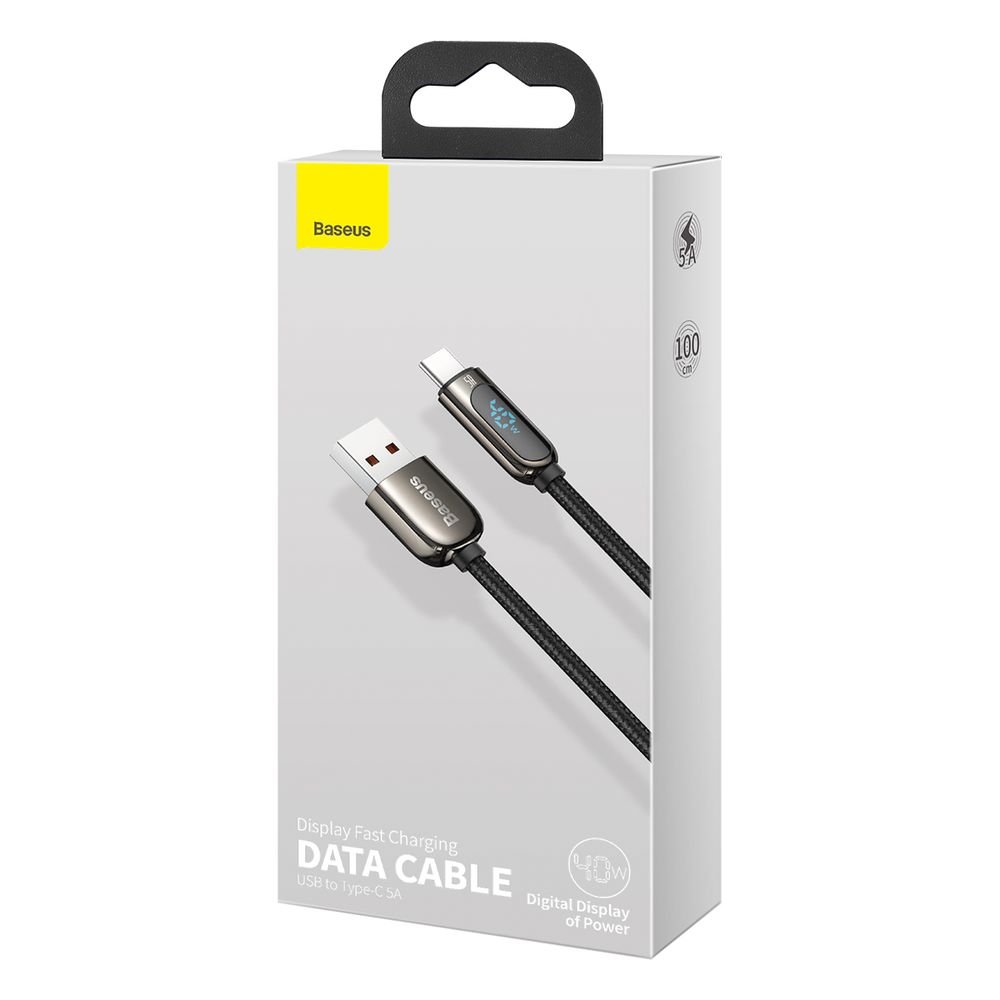 Baseus Digital Display Fast Charging Data Cable - USB to Type-C - 1m - Image 2