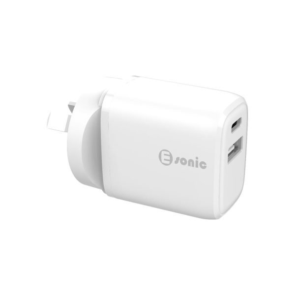 2 USB Charger with USB-C and USB-A 20W