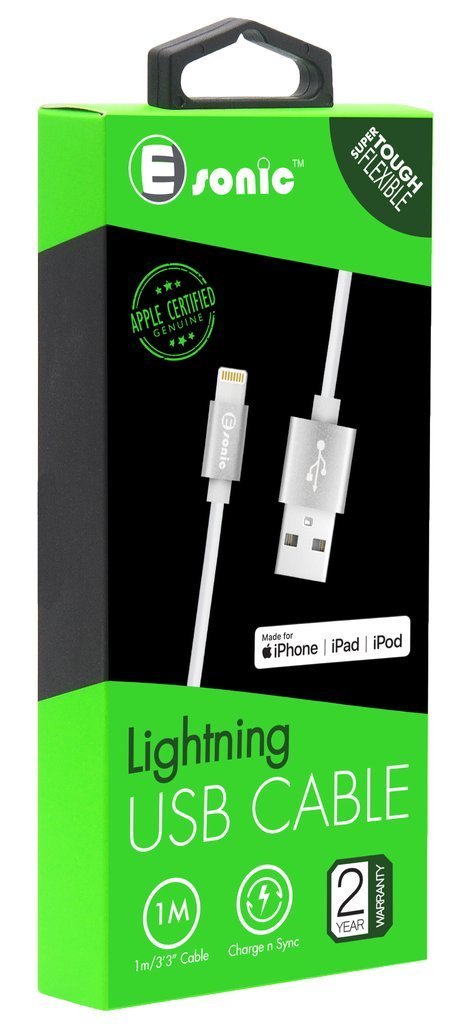 MFI Lightning To USB Cable - Silver - Image 2