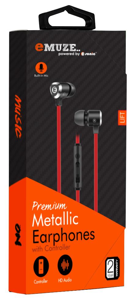 Premium Metallic Earphone with Controller - Black