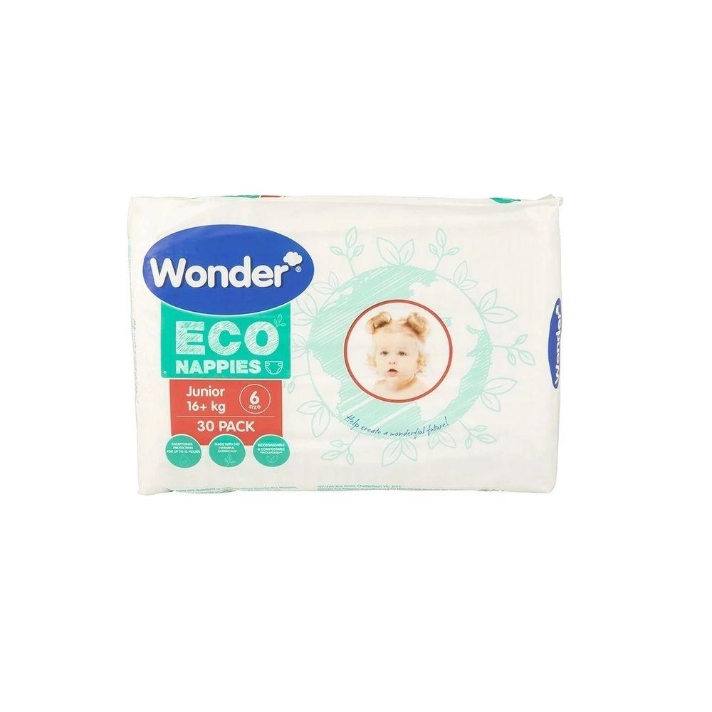 Wonder Eco Junior Nappies Size 6 - 16+Kg - 30 Pack