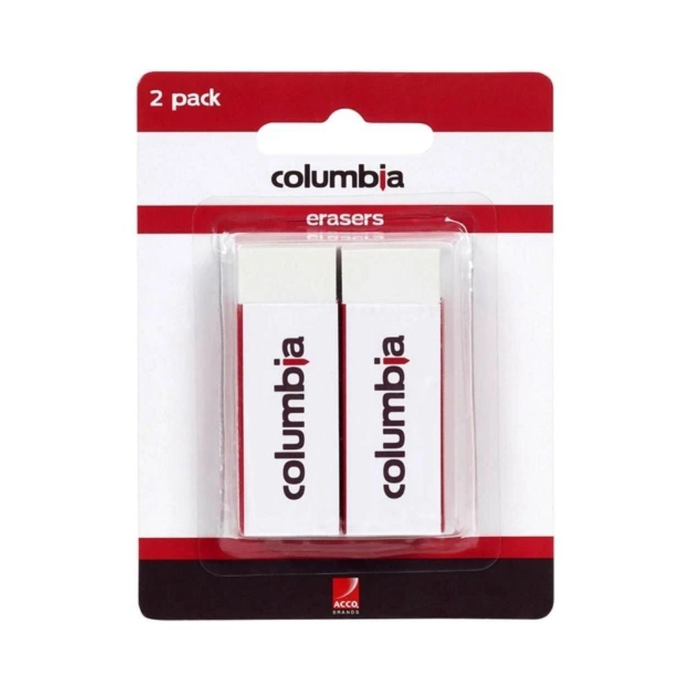 Columbia Basic Erasers 2 Pack