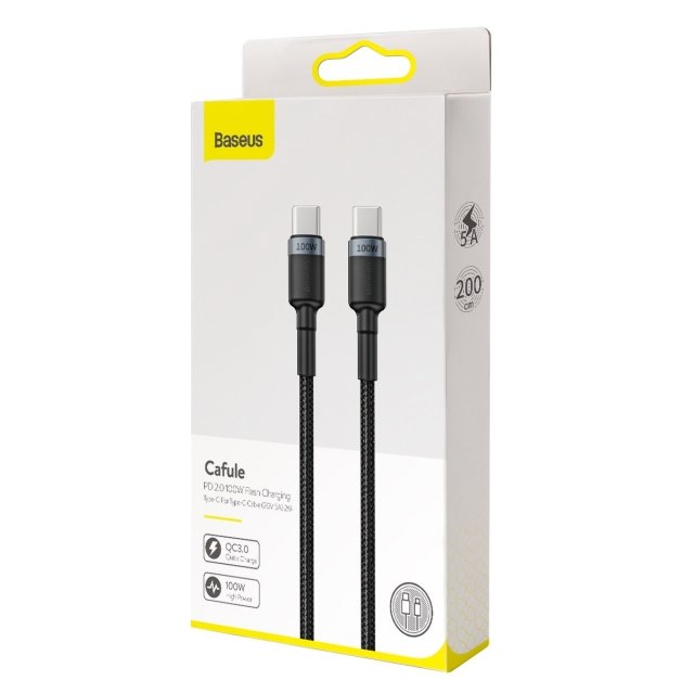 Baseus Cafule Quick Charge Type-C to Type-C - 2m - Image 2