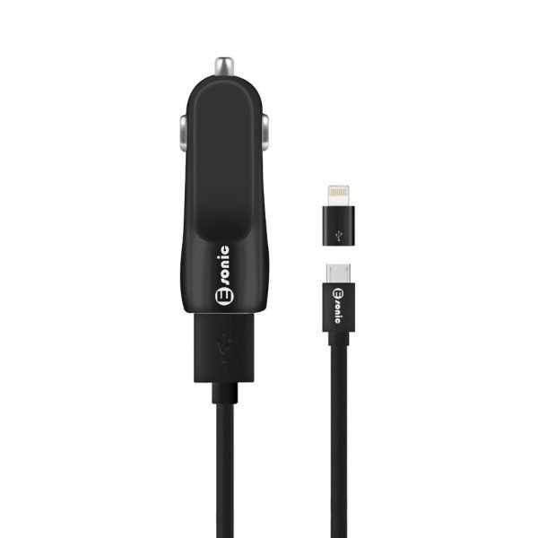 2in1 USB Car Charger for iPhone/iPad