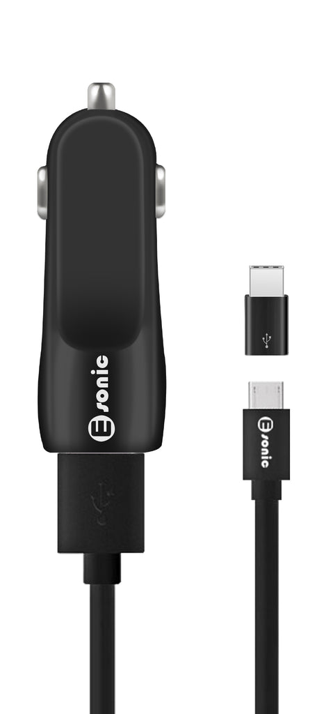 2in1 USB Car Charger for MicroUsb & Type-C - Image 2