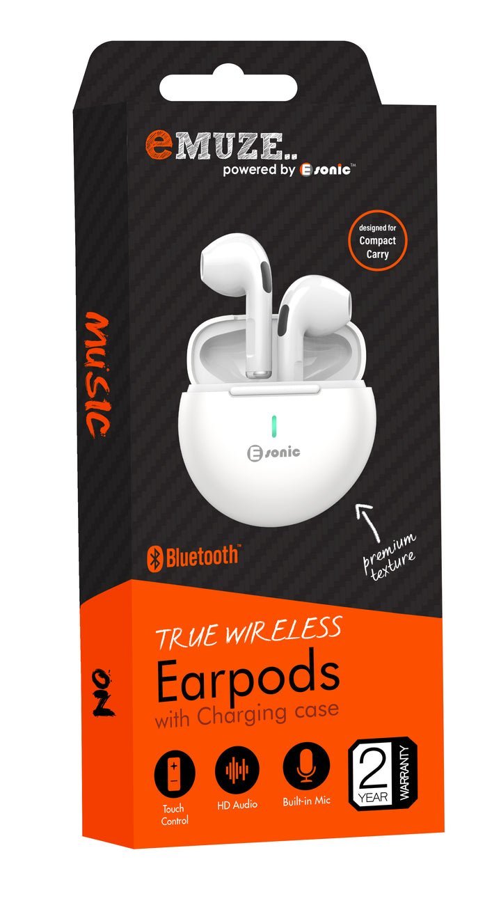 True Wireless Earpods with Charging Case
