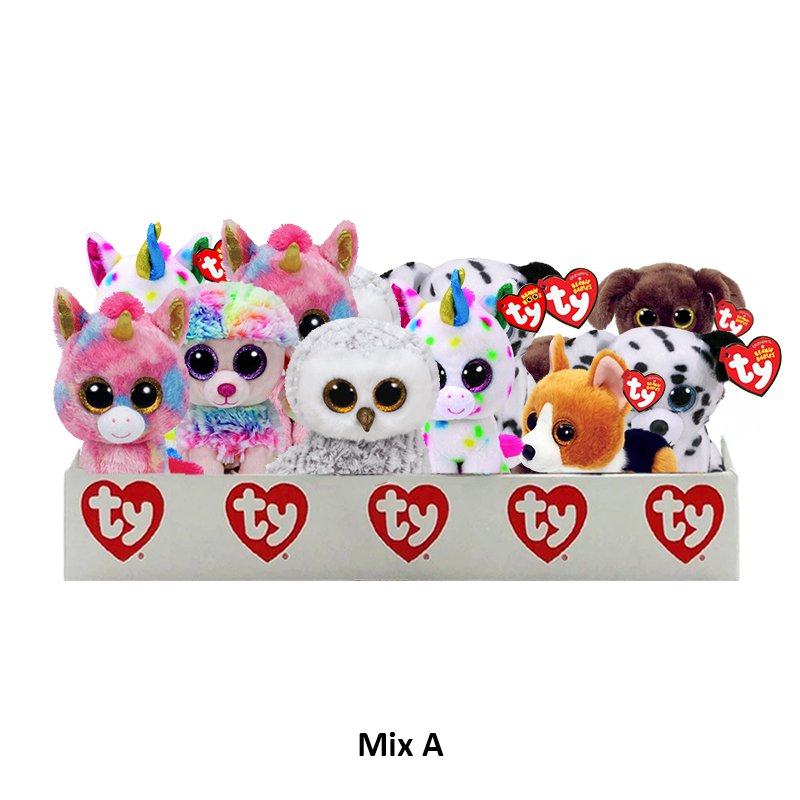Ty Assorted Regular Plush with Counter Display Stand - Mix A - 42 Pieces