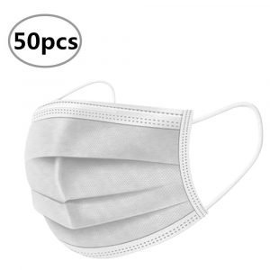 Grey Disposable Protective Mask - 50pcs