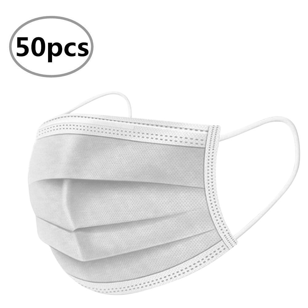 Grey Disposable Protective Mask - 50pcs