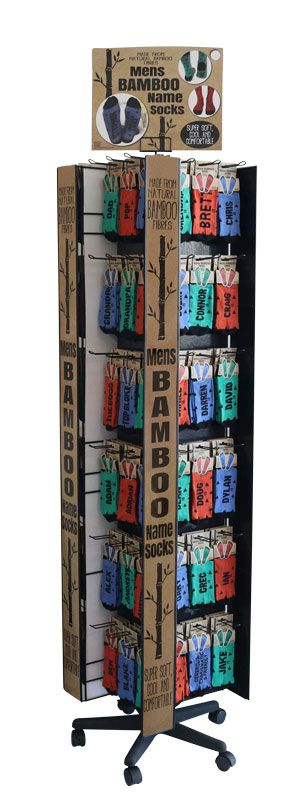 Bamboo Socks Floor Stand
