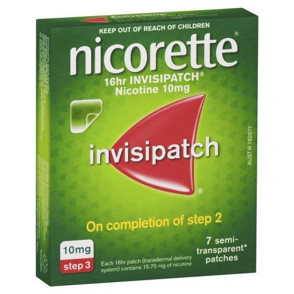 Nicorette Quit Smoking 16hr Invisipatch 10mg 7 Patches