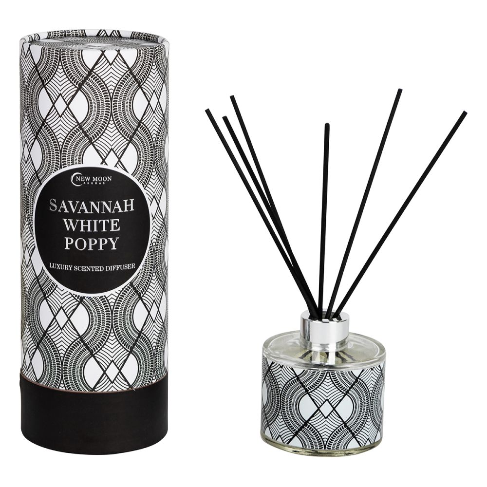 New Moon Luxury Scented Diffuser - Savannah White Poppy - 150ml