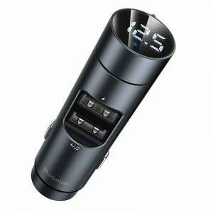 Baseus FM Transmitter Dual USB Car Charger and Bluetooth 5.0 MP3 Player