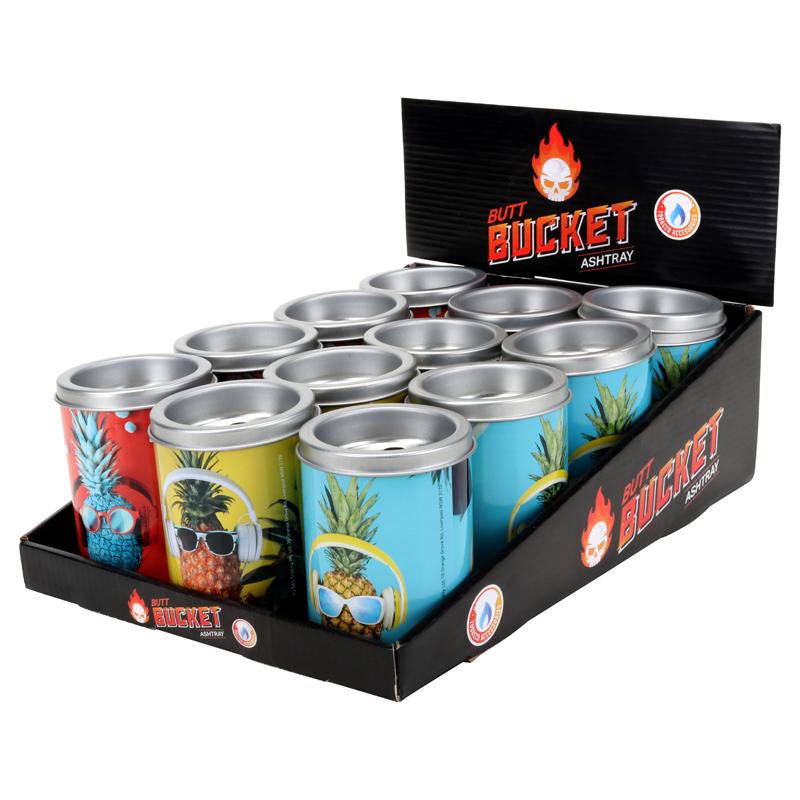 Tin Butt Bucket Ashtray - Pineapple Head Designs