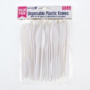 Disposable Cutlery Plastic Knife - 50 Pack
