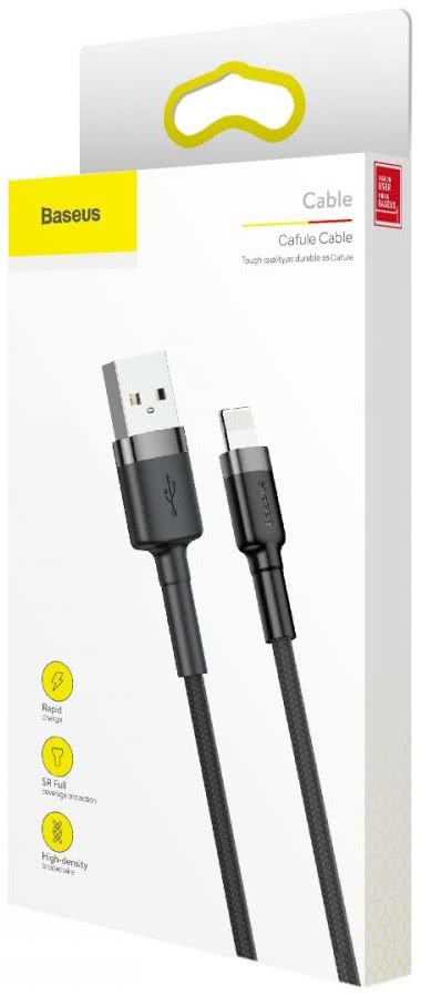 Baseus Cafule USB Lightning Cable 1.5A - Black - 2m - Image 2