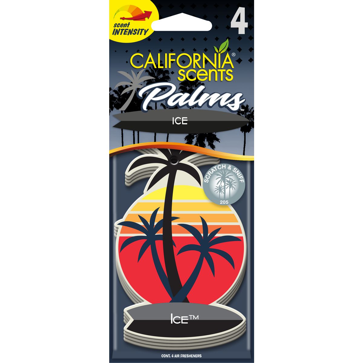 California Scents Palms Air Freshener - Ice - 4 Pack